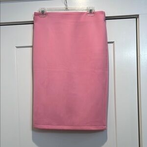 Catherine Malandrino pink pencil skirt with gold zipper size 8.
